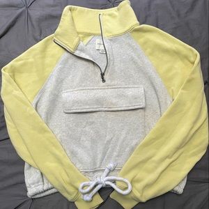 AE Fleece Cropped Quarter-Zip Sweatshirt